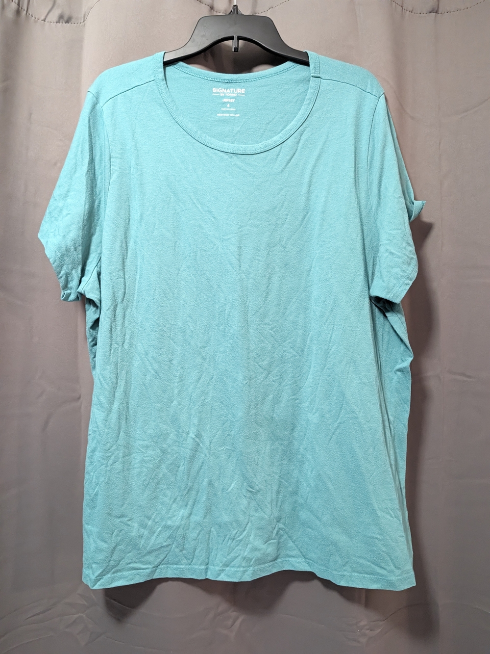 torrid Aqua Blue Short Sleeve Crew Tee